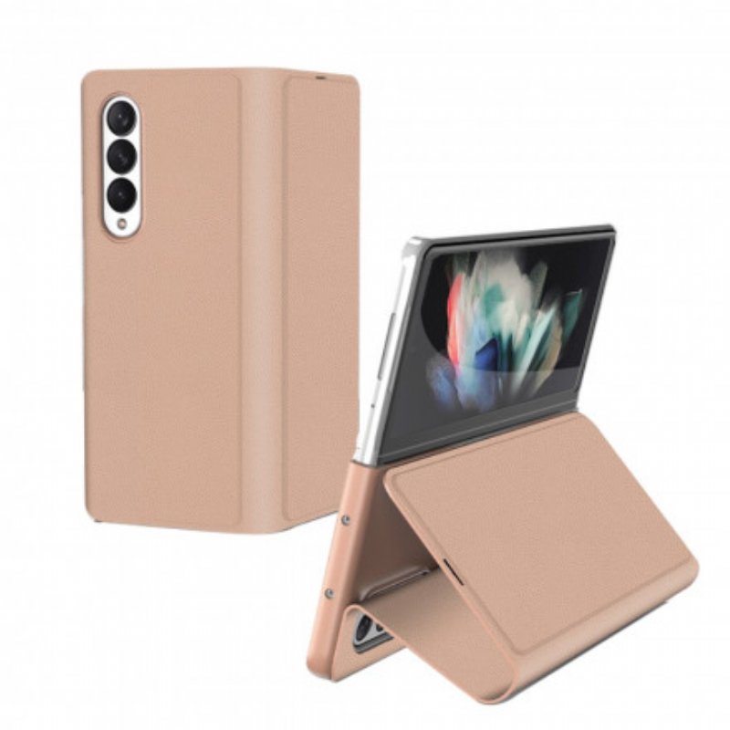 Folio-fodral Samsung Galaxy Z Fold 3 5G Läderfodral Ultrafin Gkk