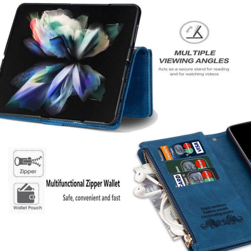 Folio-fodral Samsung Galaxy Z Fold 3 5G Med Myntväska