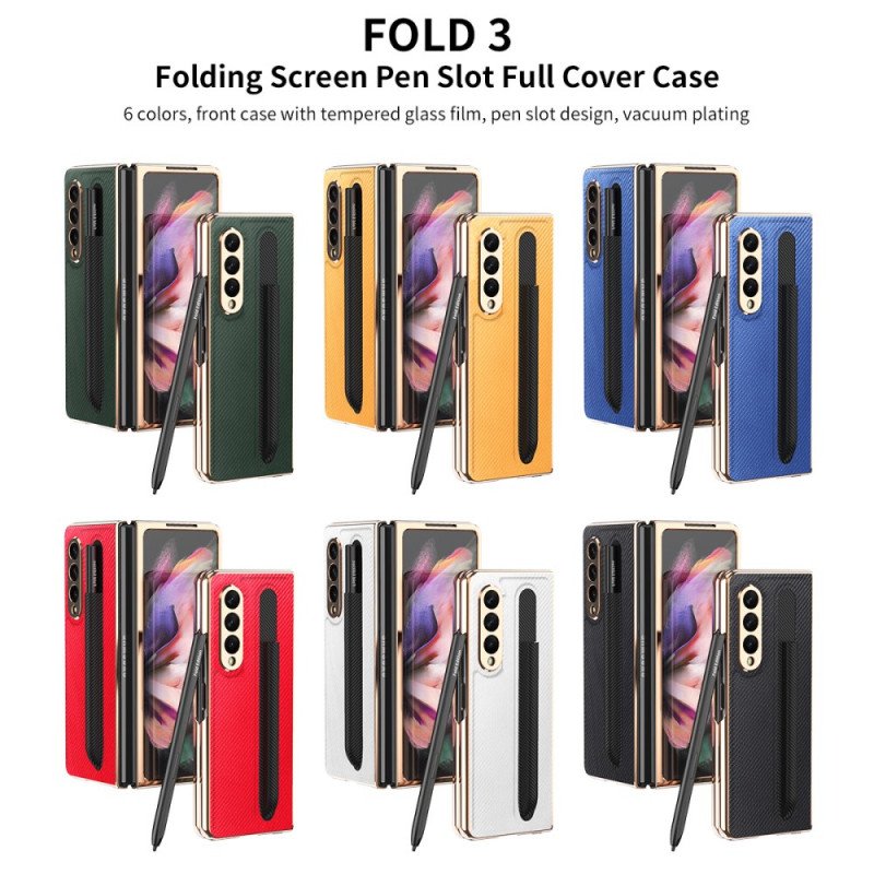 Skal Samsung Galaxy Z Fold 3 5G Skyddsfodral Skärmskydd Och Pennhållare