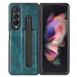 Skal Samsung Galaxy Z Fold 3 5G Stil Läder Pennhållare Caseneo