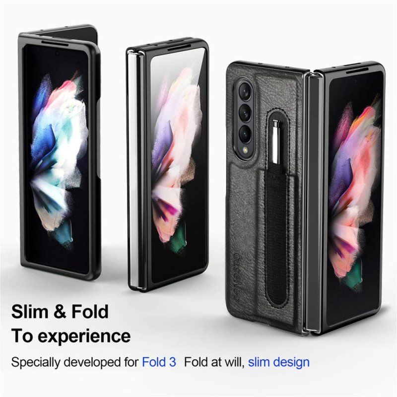 Skal Samsung Galaxy Z Fold 3 5G Stil Läder Pennhållare Caseneo