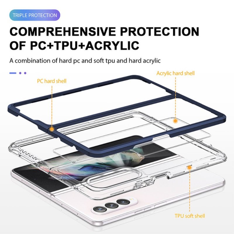 Skal Samsung Galaxy Z Fold 3 5G Transparenta Hybridfärgade Kanter