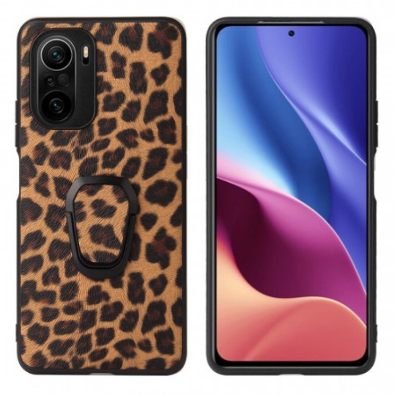 Skal Xiaomi Mi 11i 5G Leopard Ring-stöd Leopard Ring-stöd