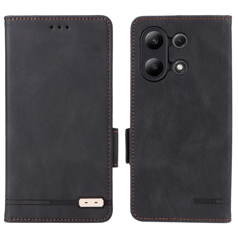 Fodral Xiaomi Redmi Note 13 4g Dubbellås I Vintagestil