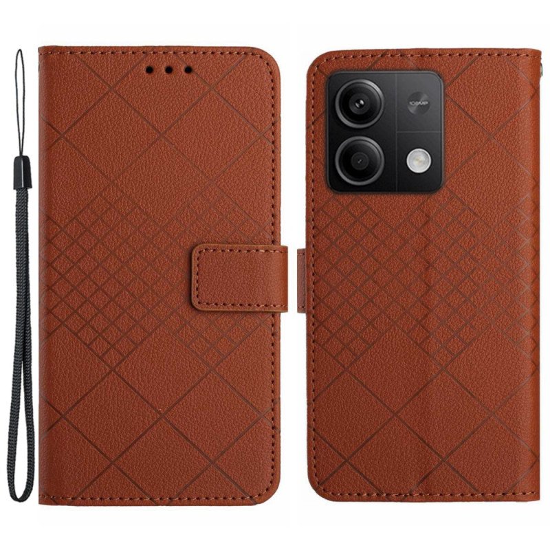 Fodral Xiaomi Redmi Note 13 4g Strappy Diamond Mönster