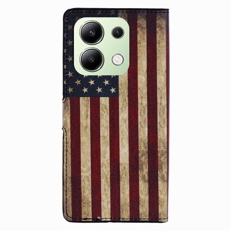 Fodral Xiaomi Redmi Note 13 4g Vintage Amerikansk Flagga