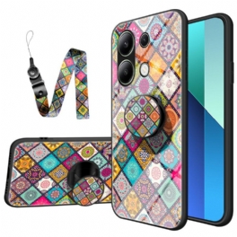 Skal Xiaomi Redmi Note 13 4g Patchwork-stödring Och Rem