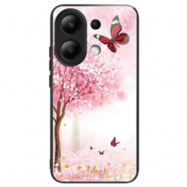 Skal Xiaomi Redmi Note 13 4g Telefonfodral Körsbärsblommor I Härdat Glas