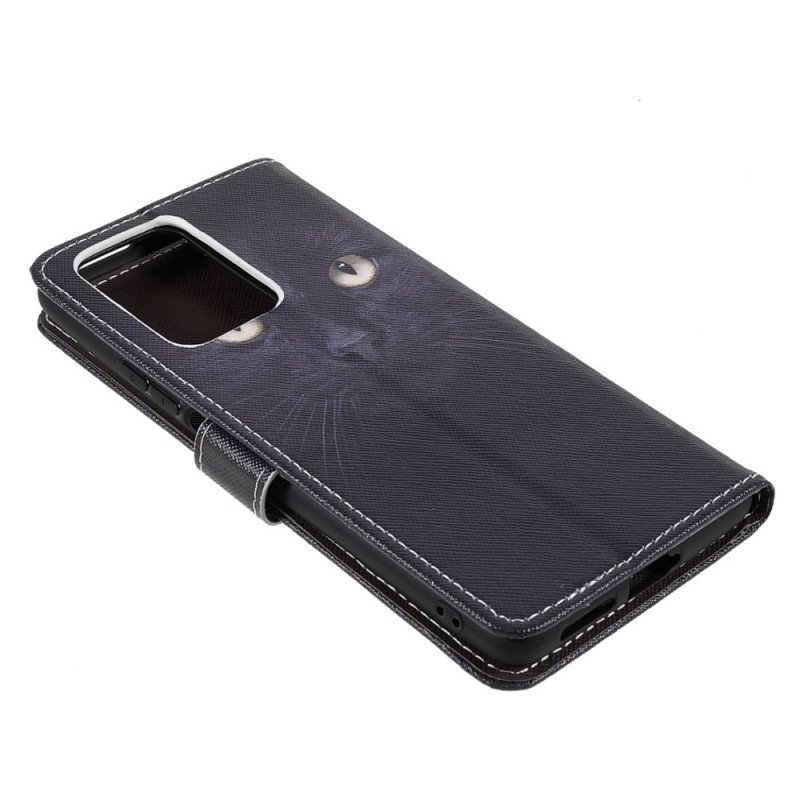 Fodral Xiaomi 11T / 11T Pro Med Kedjar Strappy Black Cat Eyes