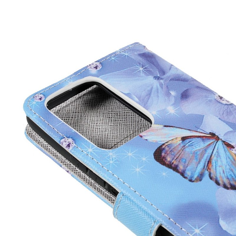 Fodral Xiaomi 11T / 11T Pro Med Kedjar Strappy Diamond Butterflies