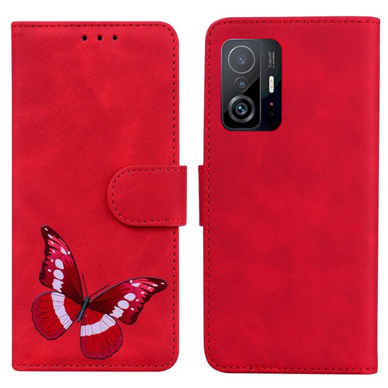 Fodral Xiaomi 11T / 11T Pro Skin-touch Butterfly