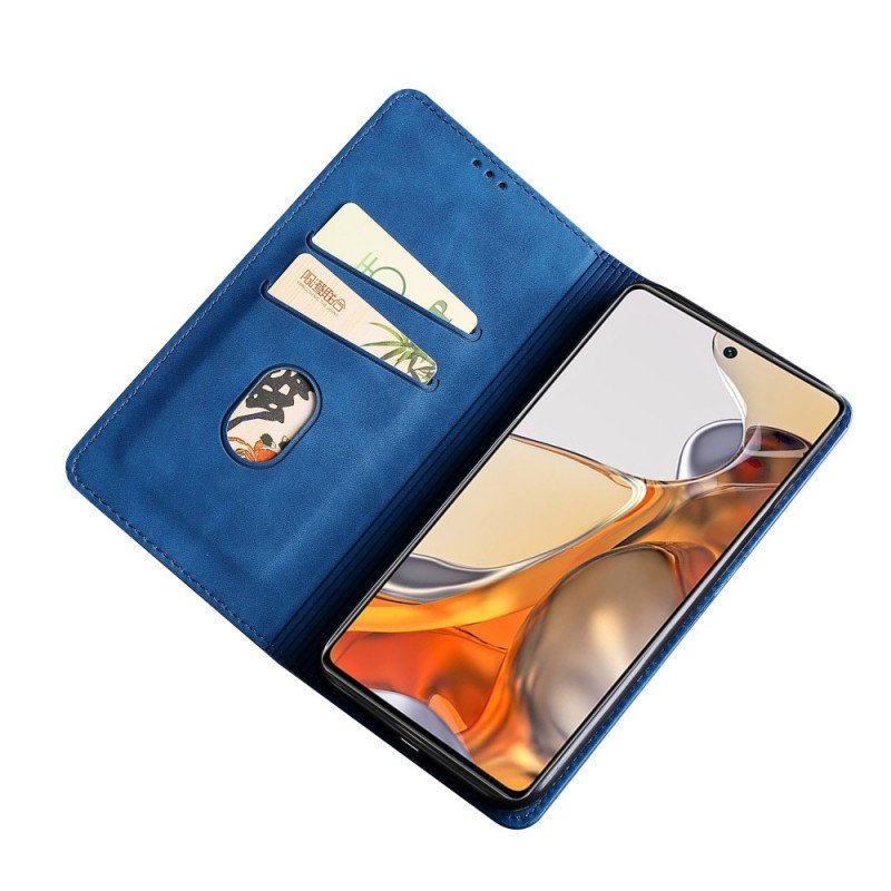 Folio-fodral Xiaomi 11T / 11T Pro Läderfodral Hudberöring