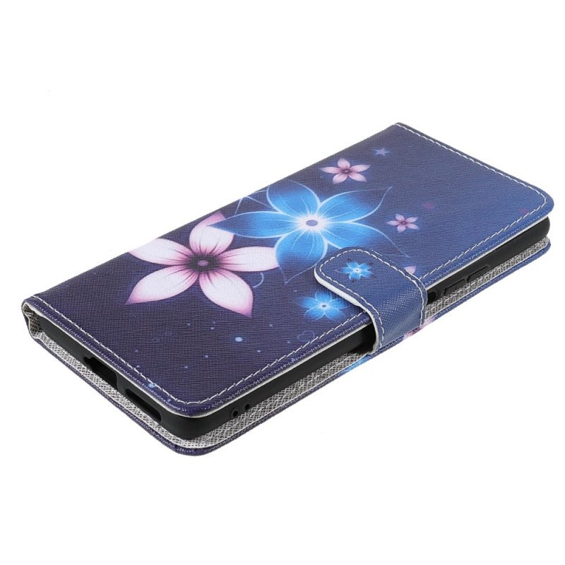 Folio-fodral Xiaomi 11T / 11T Pro Med Kedjar Lunar Strap Blommor