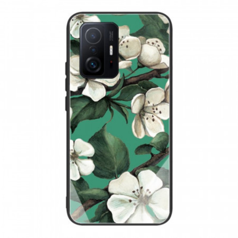 Mobilskal Xiaomi 11T / 11T Pro Blommande Träd Härdat Glas