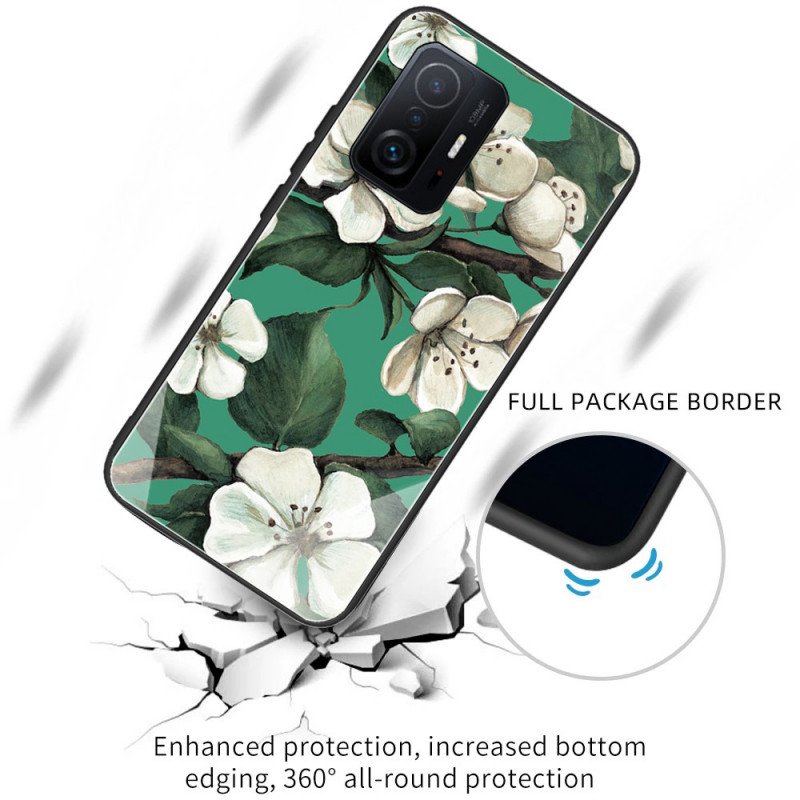 Mobilskal Xiaomi 11T / 11T Pro Blommande Träd Härdat Glas