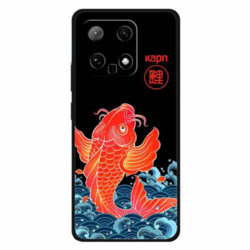 Skal För Xiaomi 14 Gyllene Karp