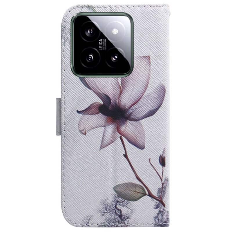 Skyddsfodral Xiaomi 14 Rosa Blomma