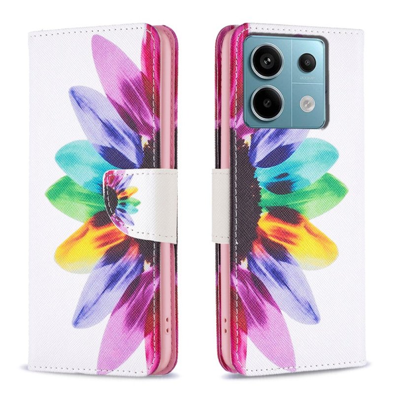 Fodral Xiaomi Redmi Note 13 Pro 5g Akvarellblomma