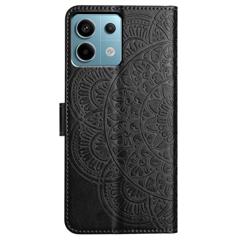 Fodral Xiaomi Redmi Note 13 Pro 5g Tryckt Mandala Med Rem