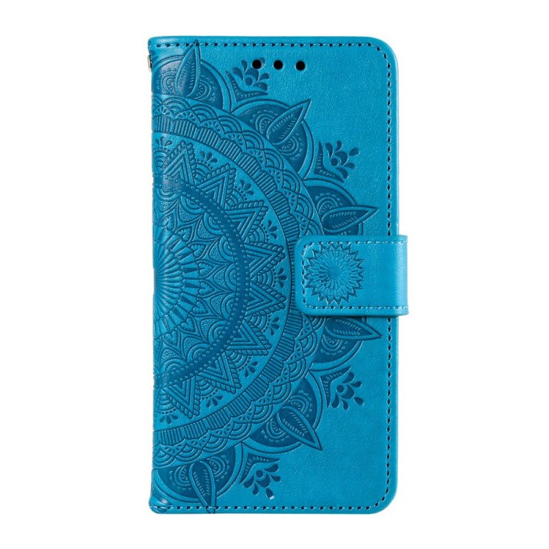 Läderskal Fodral Xiaomi Redmi Note 13 Pro 5g Mandala Sol Med Rem