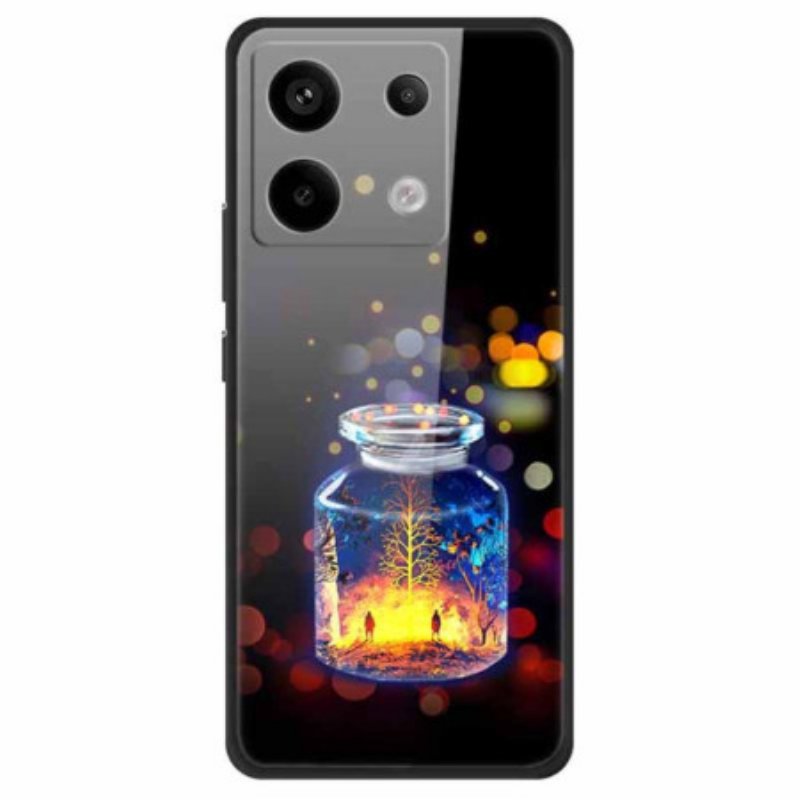 Skal För Xiaomi Redmi Note 13 Pro 5g Önskeflaska Av Härdat Glas