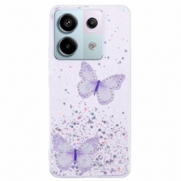 Skal Xiaomi Redmi Note 13 Pro 5g Telefonfodral Fjärilar Glitter