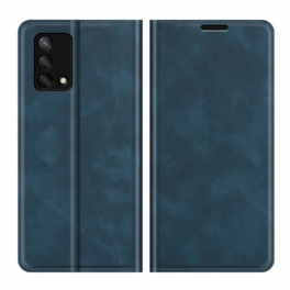 Folio-fodral Oppo A74 4G Läderfodral Hudberöring