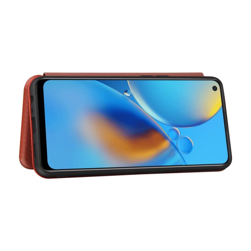 Folio-fodral Oppo A74 4G Läderfodral Kolfiber