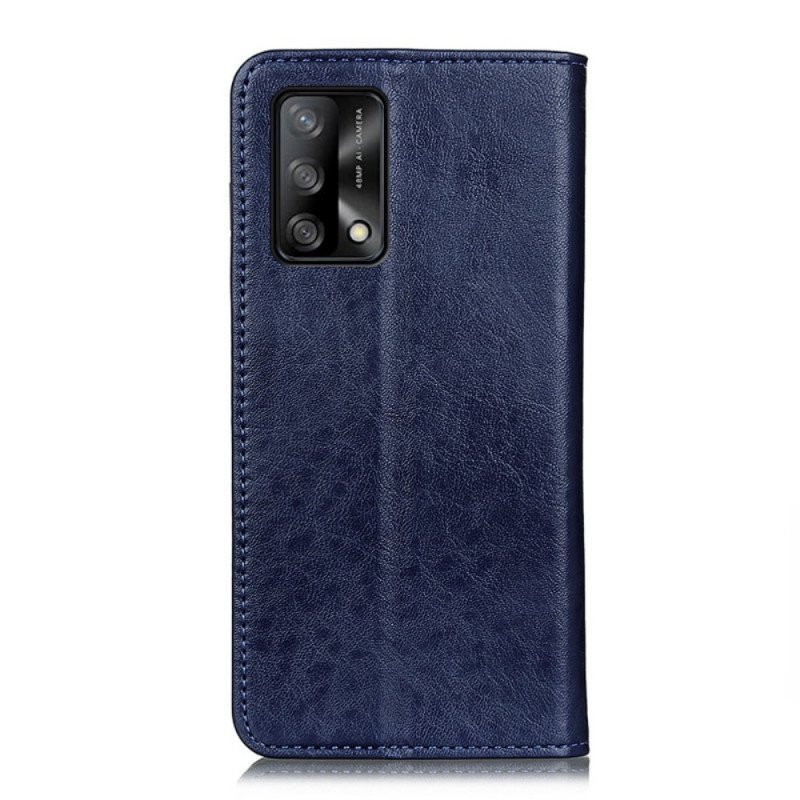 Folio-fodral Oppo A74 4G Läderfodral Läder Textur