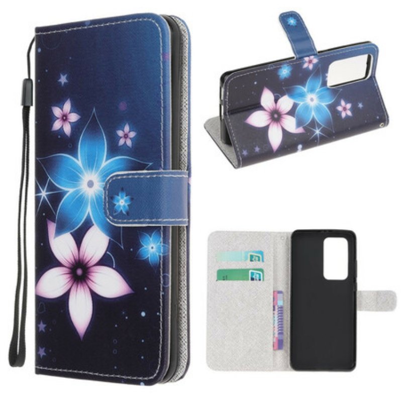 Fodral Xiaomi Mi 10T / 10T Pro Med Kedjar Lunar Strap Blommor