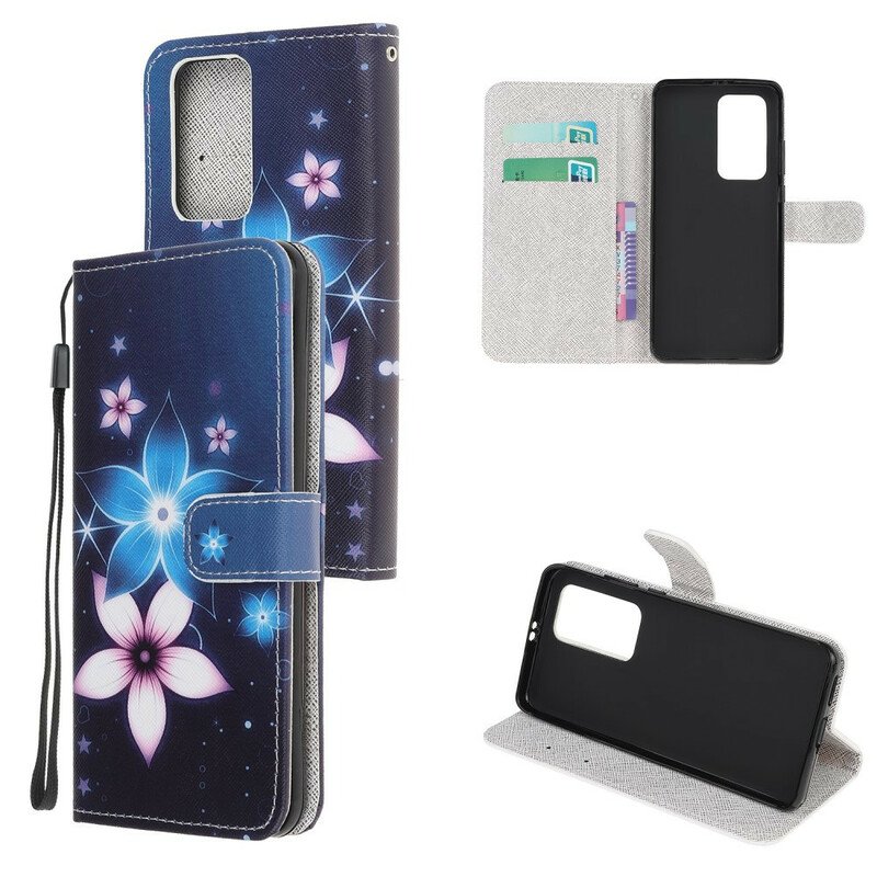 Fodral Xiaomi Mi 10T / 10T Pro Med Kedjar Lunar Strap Blommor