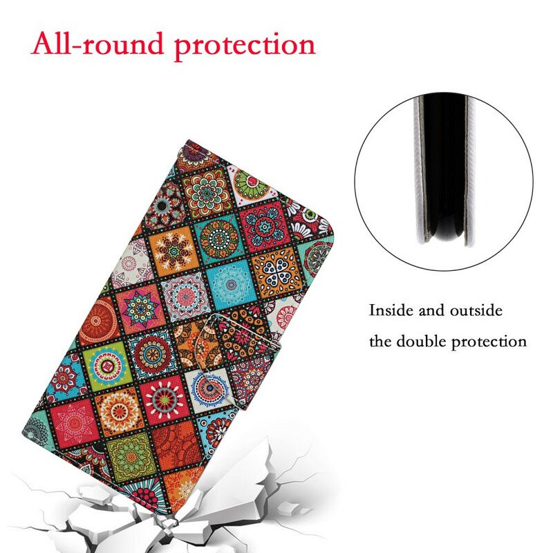 Fodral Xiaomi Mi 10T / 10T Pro Patchwork-mandalas Med Linne