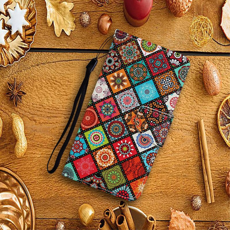 Fodral Xiaomi Mi 10T / 10T Pro Patchwork-mandalas Med Linne