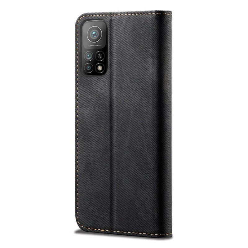 Folio-fodral Xiaomi Mi 10T / 10T Pro Läderfodral Denim Tyg