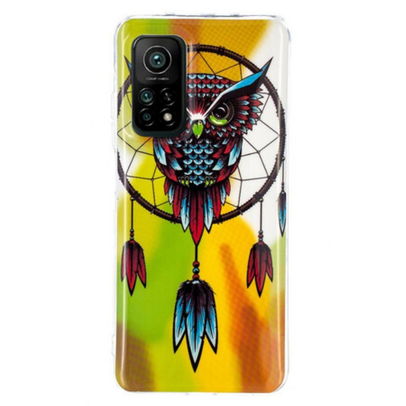 Mobilskal Xiaomi Mi 10T / 10T Pro Fluorescerande Owl Dream Catcher