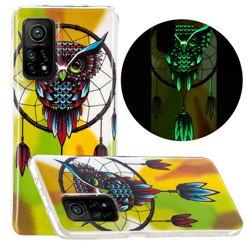 Mobilskal Xiaomi Mi 10T / 10T Pro Fluorescerande Owl Dream Catcher