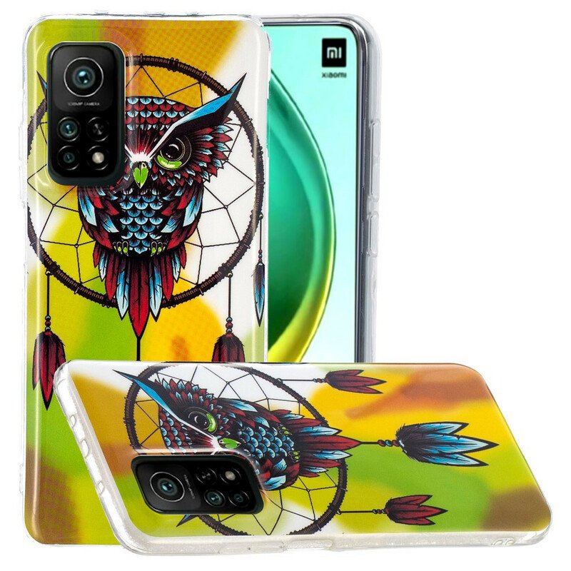 Mobilskal Xiaomi Mi 10T / 10T Pro Fluorescerande Owl Dream Catcher