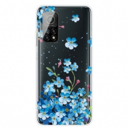 Skal Xiaomi Mi 10T / 10T Pro Bukett Blå Blommor