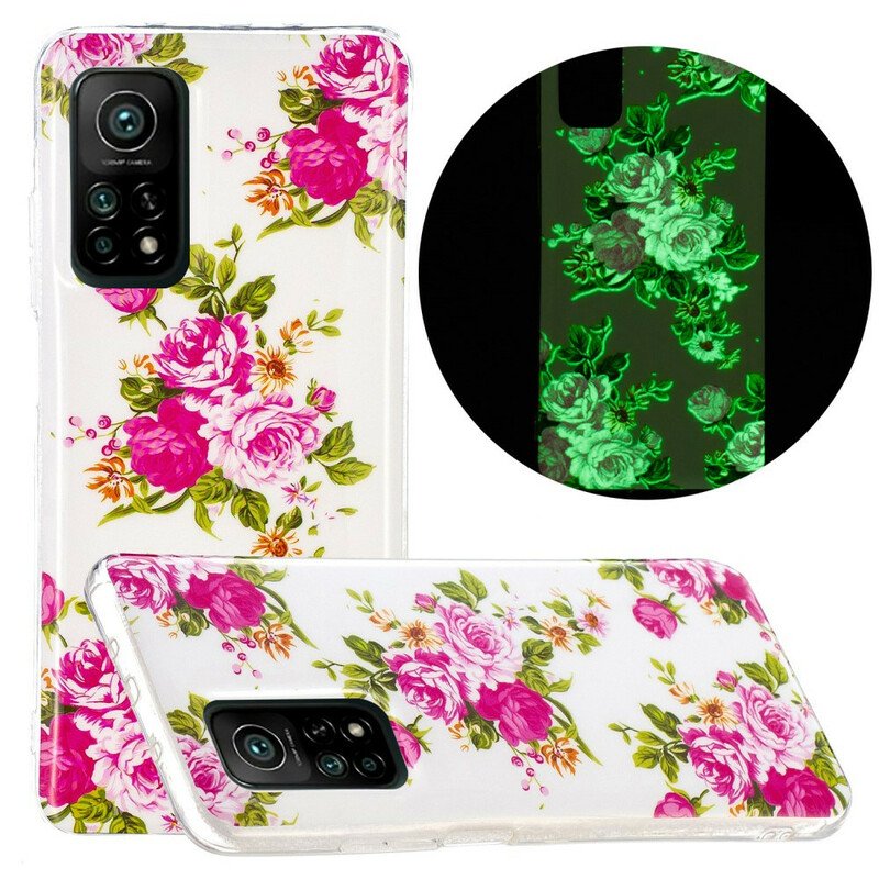 Skal Xiaomi Mi 10T / 10T Pro Fluorescerande Liberty Flowers