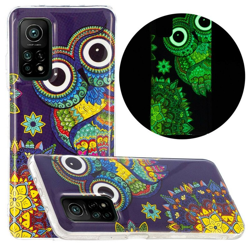 Skal Xiaomi Mi 10T / 10T Pro Fluorescerande Uggla Mandala