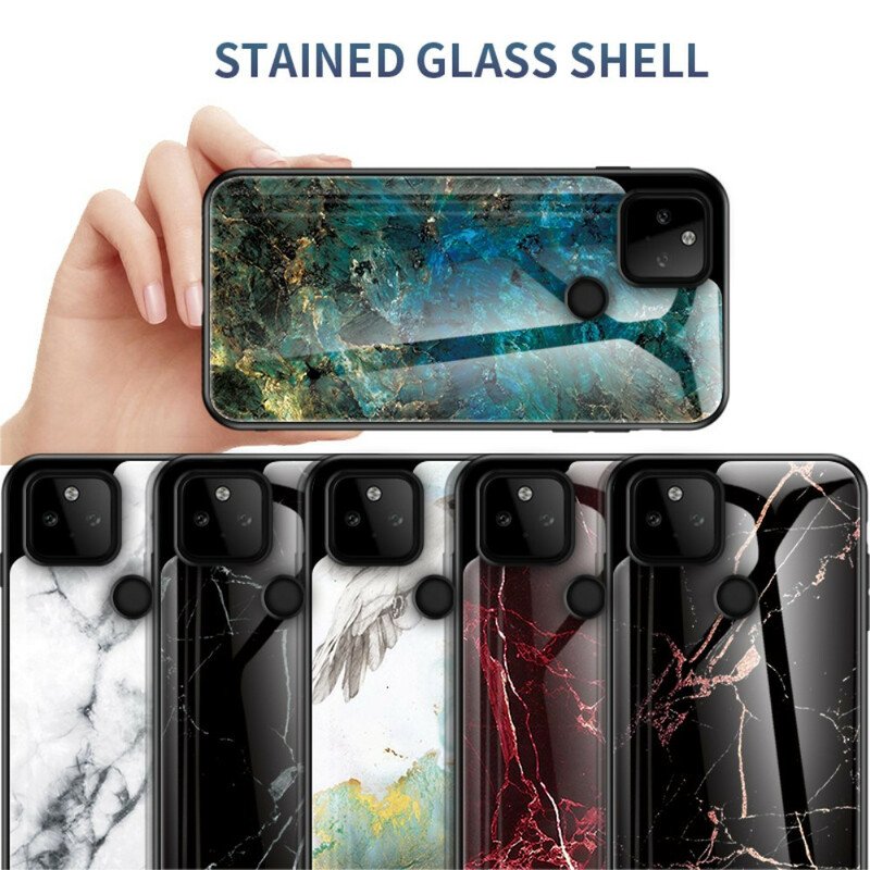 Mobilskal Google Pixel 5A Premiumfärger Härdat Glas