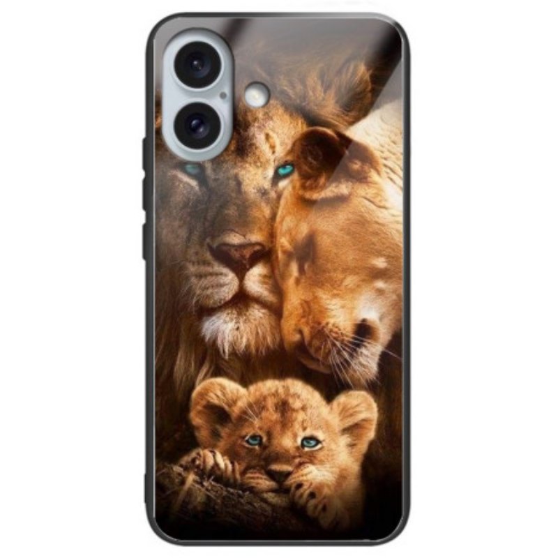 Skal iPhone 16 Plus Lions Härdat Glas