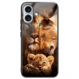 Skal iPhone 16 Plus Lions Härdat Glas