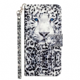 Skyddsfodral iPhone 16 Plus Leopardhuvud Med Rem