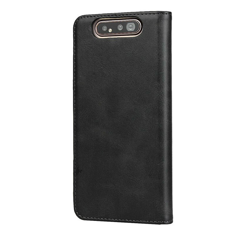 Folio-fodral Samsung Galaxy A80 / A90 Läderfodral Faux Lädersömmar