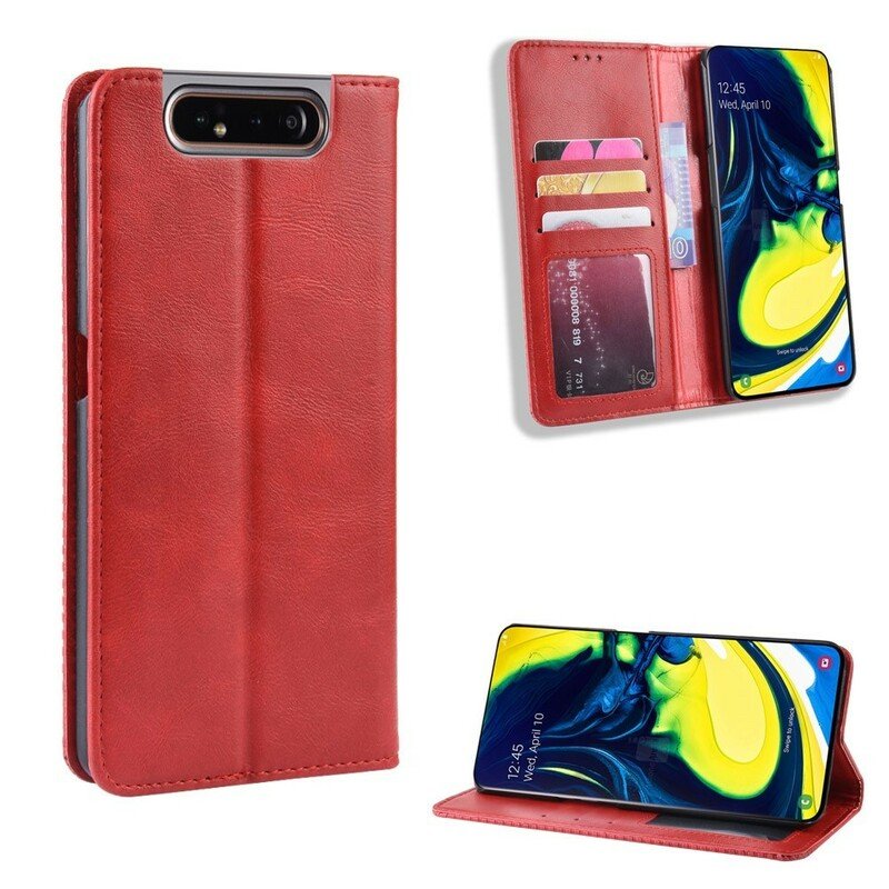 Folio-fodral Samsung Galaxy A80 / A90 Läderfodral Stiliserat Konstläder