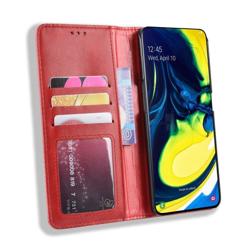 Folio-fodral Samsung Galaxy A80 / A90 Läderfodral Stiliserat Konstläder