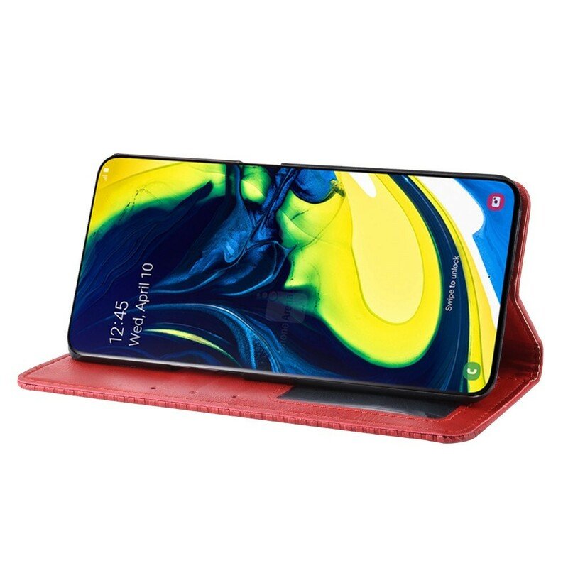 Folio-fodral Samsung Galaxy A80 / A90 Läderfodral Stiliserat Konstläder