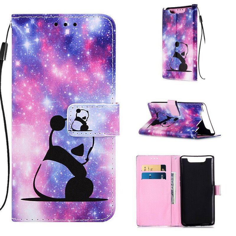 Folio-fodral Samsung Galaxy A80 / A90 Panda Galaxy