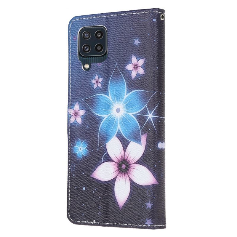 Fodral Samsung Galaxy M32 Med Kedjar Lunar Strap Blommor